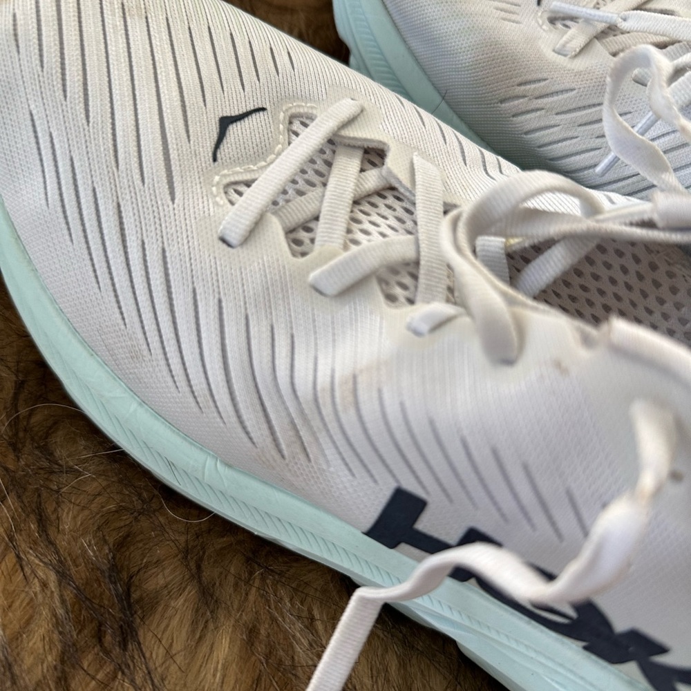 Hoka Women's Athletic Shoes - White and Mint - Picture 7 of 7